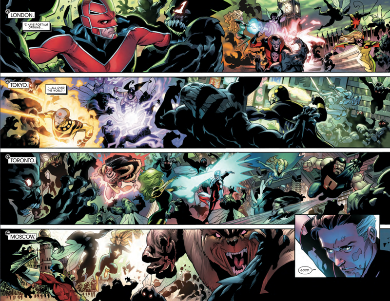 Illustration for article titled Exclusive Marvel preview: Fantastic Four winds down with a slew of guest stars
